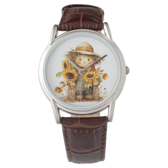 Montre Écart avec des tournesols (devant)
