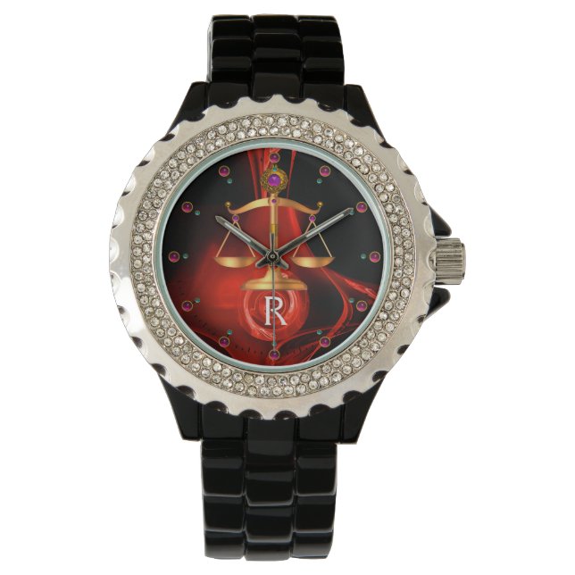 Montre ÉCHELLES D'OR DE LA LOI, PROCUREUR, Justice Rouge  (devant)