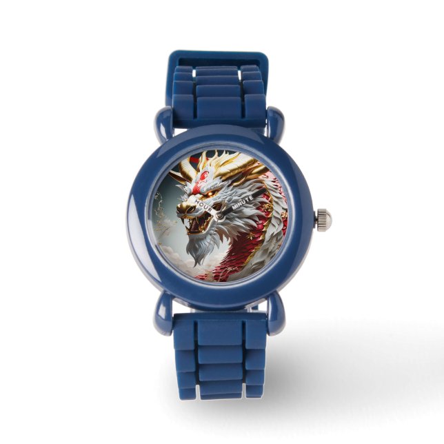 Montre Échelles rouge blanc et or (Recto)