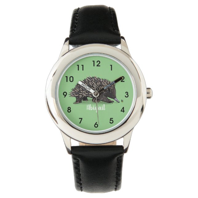 Montre Echidna mignonne avec dessin animé d'abeille (devant)