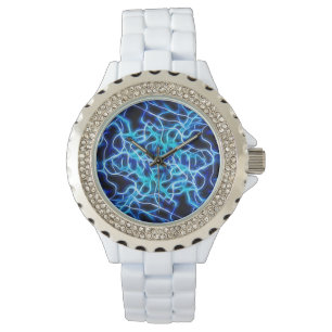 Montre Éclair électrique néon bleu Tesla Coil