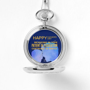 Montre Ecriture Pocket Watch Fête des pères Romains 12:12
