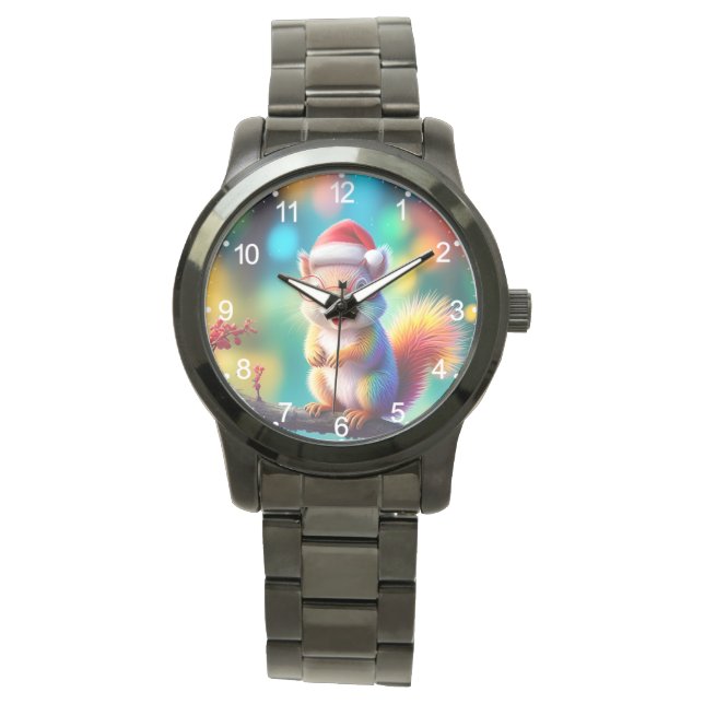 Montre Écureuil de Noël Comme Père Noël-56765 (devant)