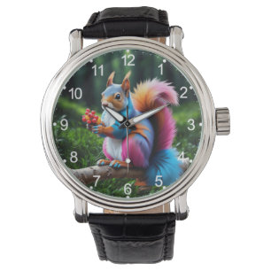 Montre Écureuil Mélange Sur La Branche