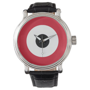 Montre Egypte rond drapeau symbole du pays armée av