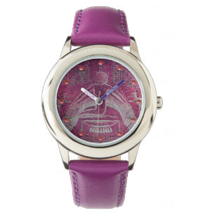 Montre EI, déesse égyptienne antique violet blanc