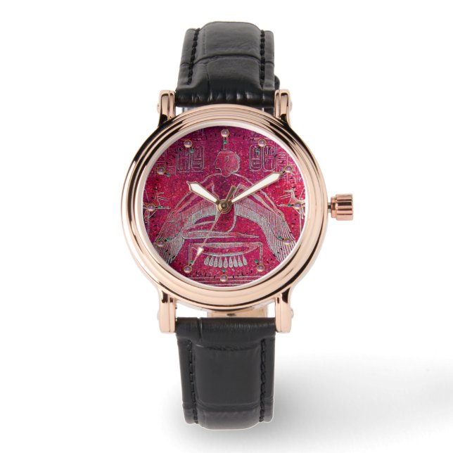 Montre EI, déesse égyptienne rouge antique (Recto)