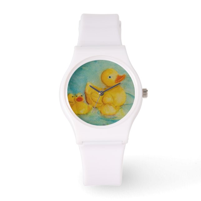 Montre électronique en caoutchouc Duckie (Recto)