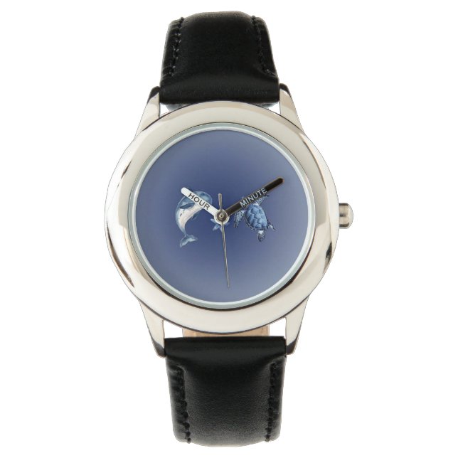 Montre électronique pour enfants avec tortue et da (devant)