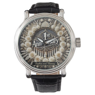Montre Élégance circulaire pour lisses d'anniversaire