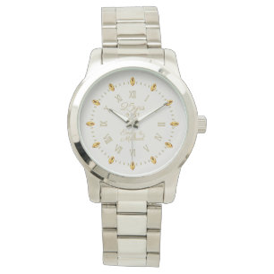 Montre Élégant 25ème anniversaire du Mariage d'argent Nom