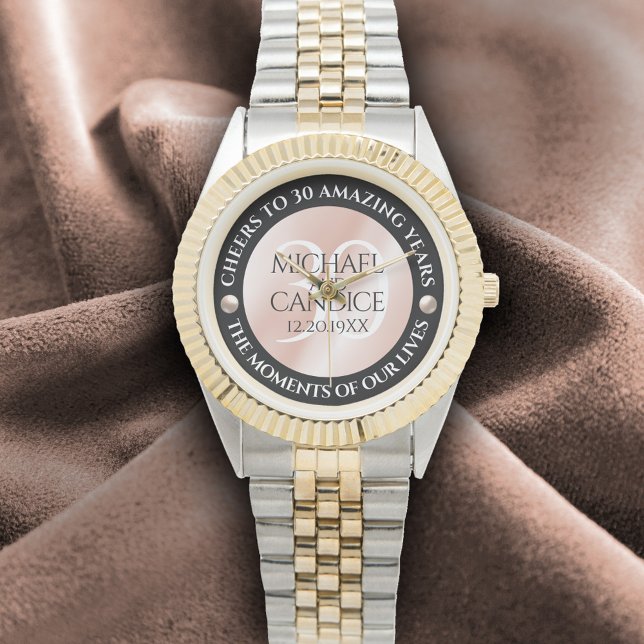 Montre Élégant 30e anniversaire du 46e Mariage Pearl (Elegant 30th Pearl Wedding Anniversary Wristwatch Cover Photo)