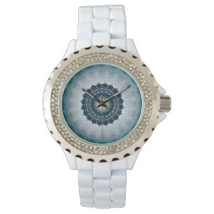 Montre Elégant bleu marine Mandala