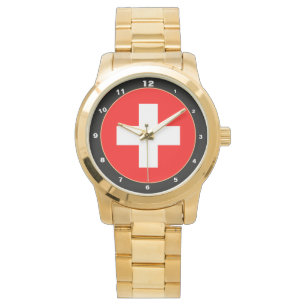 Montre Elégant Drapeau Suisse, Suisse patriotique