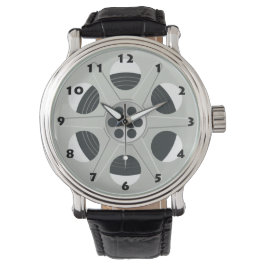 MONTRE ÉLÉGANT FILM RETRO REEL AVEC NUMÉROS