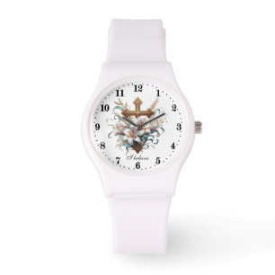Montre Élégant Je crois Cross Religieux