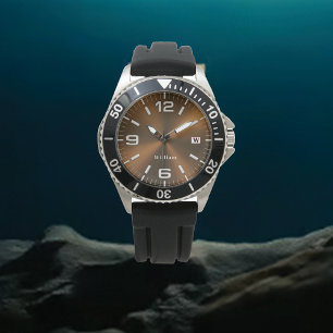 Montre Elégant Monogramme Or Brossé Metallic Watch