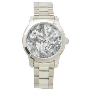 Montre Elégant Monogramme Personnalisé Parties scintillan