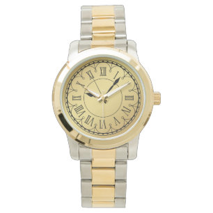 Montre Élégant Monogramme Unisex chiffres romains ton