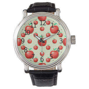 Montre Élégant Motif pomme Honeycomb Arrière - plan  