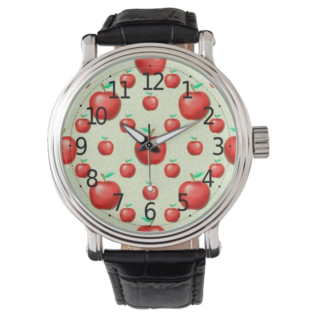 Montre Élégant Motif pomme Honeycomb Arrière - plan | (devant)