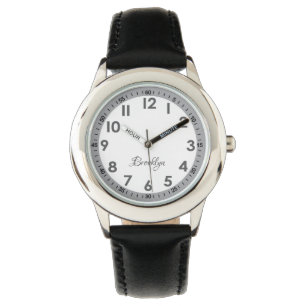 Montre Elégant Noir moderne élégant Personnalisé Enfants