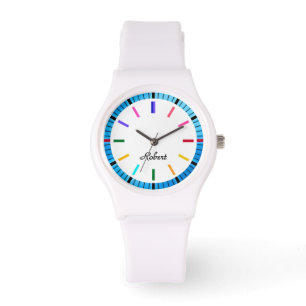 Montre Elégant nom moderne et coloré sur le visage