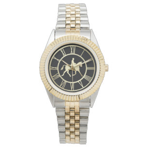 Montre Elégant or Vintage Equestre Numéral romain
