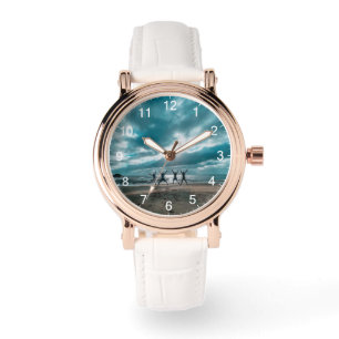 Montre Élégant Rose Vintage élégant Monogramme Or