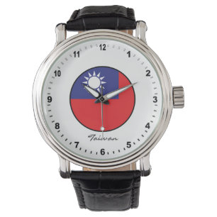 Montre Elégant Taïwan Watch & Drapeau Taïwanais / Taipei