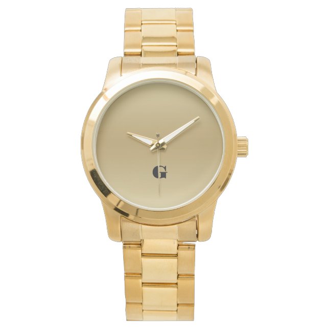 Montre Elégant Teal or Lumière Personnalisé (devant)