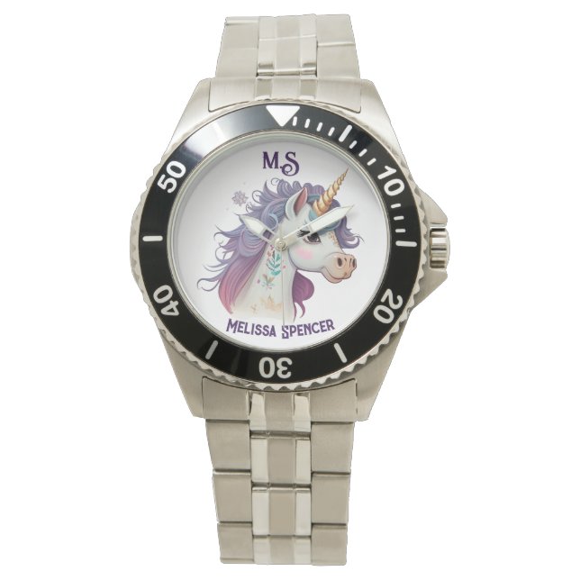 Montre Élégant violet violet de filles tendance Nom de li (devant)