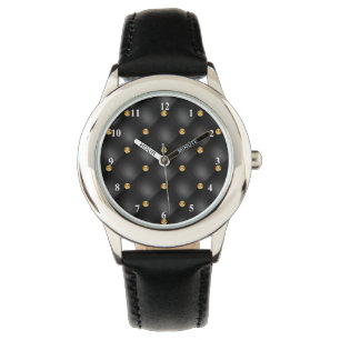 Montre Elégante Black Diamond Diamond Tufted Watch