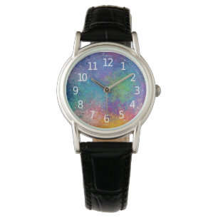 Montre Élégante oeuvre Acrylique Abstraite Grunge