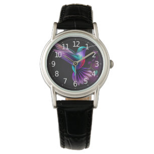 Montre Élégante oeuvre Turquoise couleur pourpre de colib