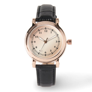 Montre élégante pour femme en or rose avec bracele