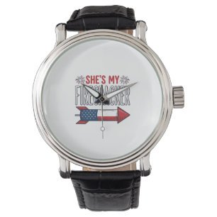 Montre Elle est mon pétard Création de couple patriotique