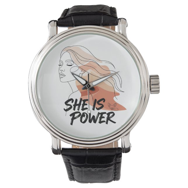 Montre Elle Est Puissance - Tons Désert (devant)