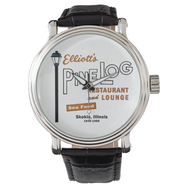 Montre Elliott's Pine Log Restaurant, Skokie, IL. 1939-88 (devant)