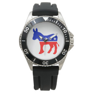Montre Emblème politique du parti démocratique (âne)
