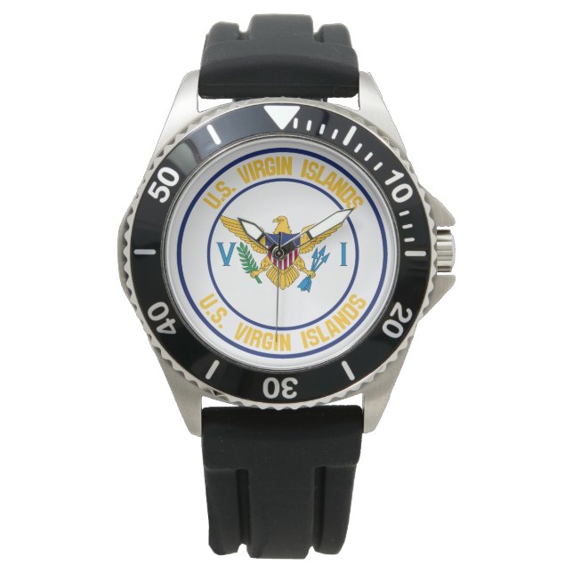 Montre Emblème rond des îles Vierges américaines (devant)