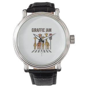 Montre Embouteillage giraffic Drôle de girafe traversant