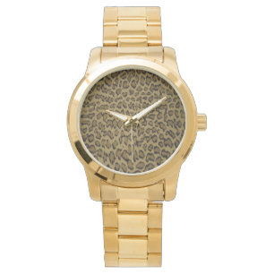MONTRE EMPREINTE DE LÉOPARD ANIMAL