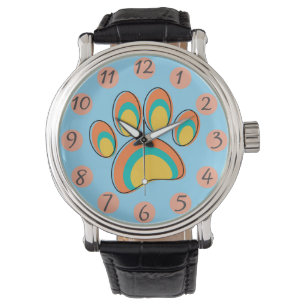 Montre Empreinte de patte de chien moderne du milieu du s