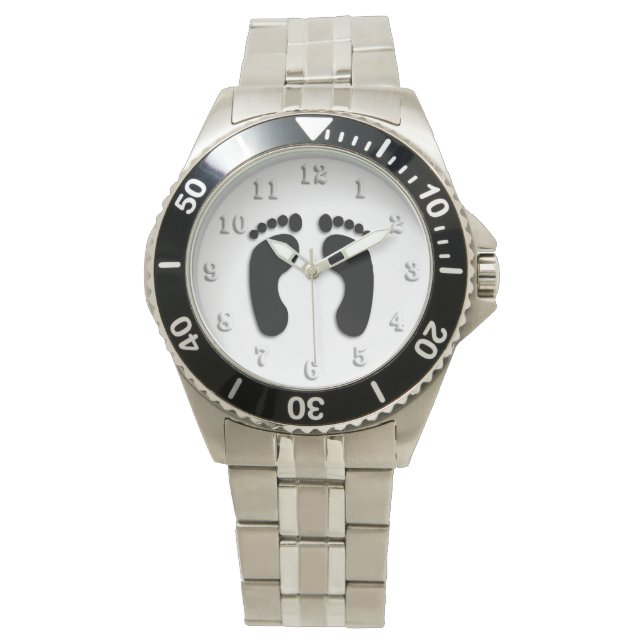 Montre Empreintes de pieds nus (devant)