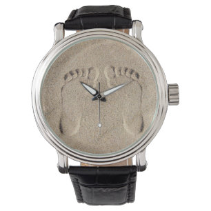 Montre Empreintes de pieds sur le sable
