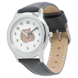 Montre en acier inoxydable Bezel/Chien taureau
