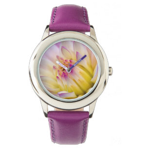 Montre en acier inoxydable Bezel pour enfant/Fleur