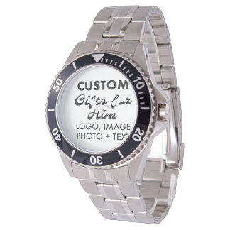 Montre en acier inoxydable cadeau personnalisé pou