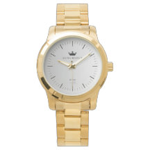 Montre en acier inoxydable or par Luxuriant